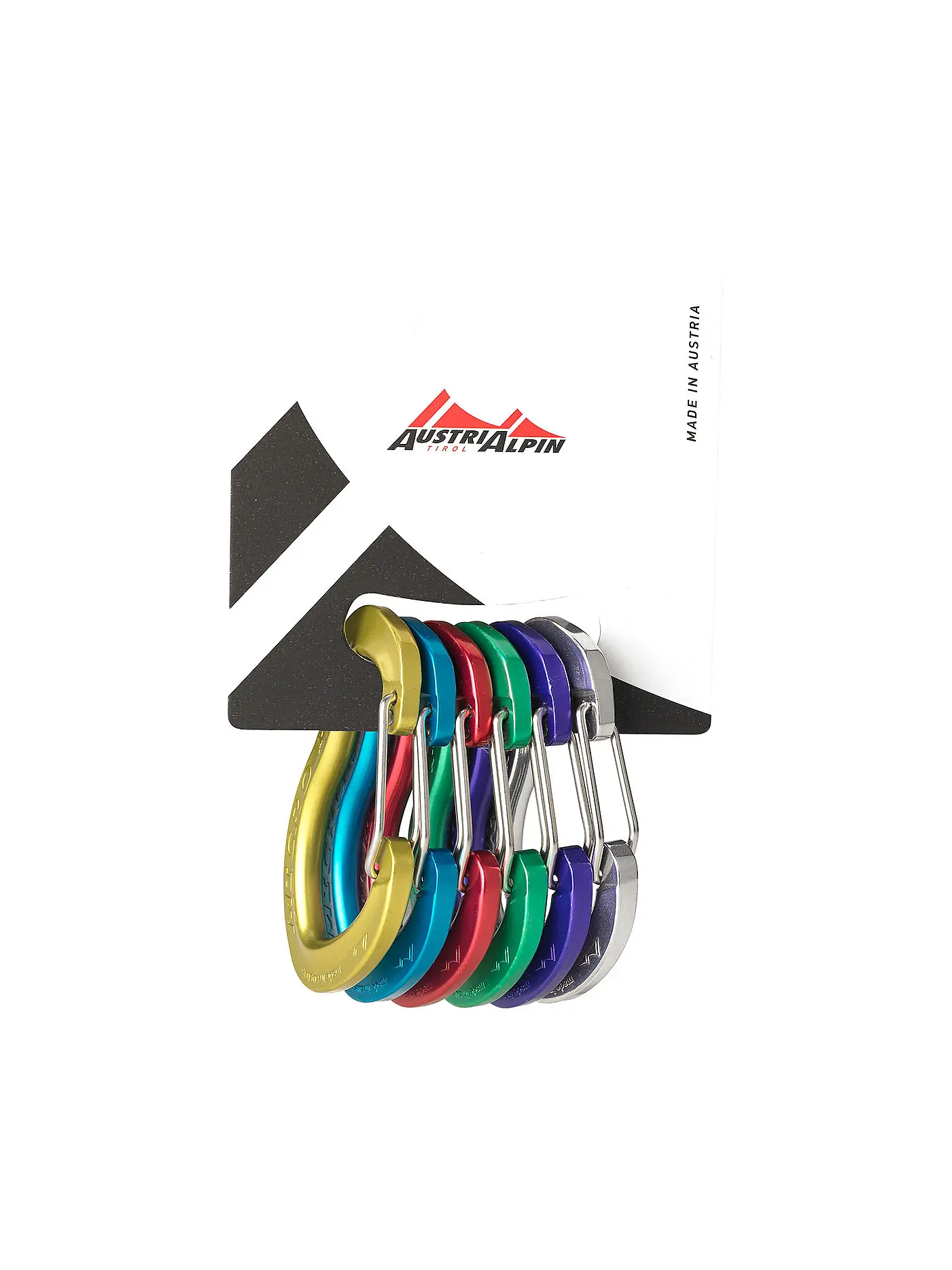AUSTRIALPIN | 6er Karabiner-Set MICRO light - Drahtbügel | 